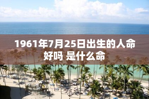 1961年7月25日出生的人命好吗 是什么命
