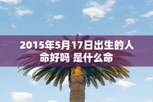2015年5月17日出生的人命好吗 是什么命