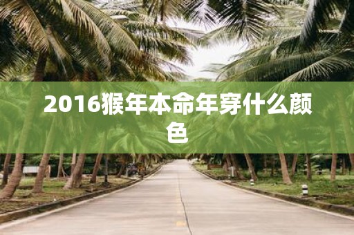2016猴年本命年穿什么颜色
