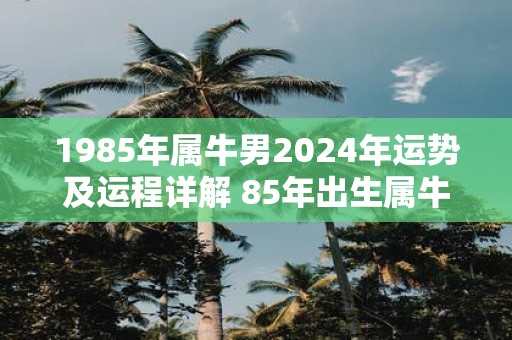 1985年属牛男2025年运势及运程详解 85年出生属牛人2025全年每月运势男性