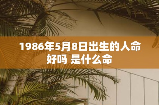 1986年5月8日出生的人命好吗 是什么命