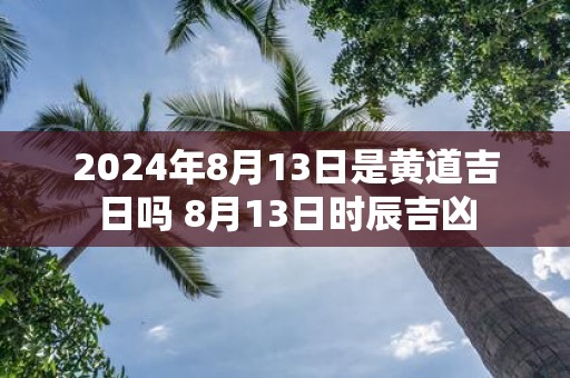 2025年8月13日是黄道吉日吗 8月13日时辰吉凶
