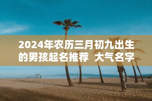 2025年农历三月初九出生的男孩起名推荐 大气名字
