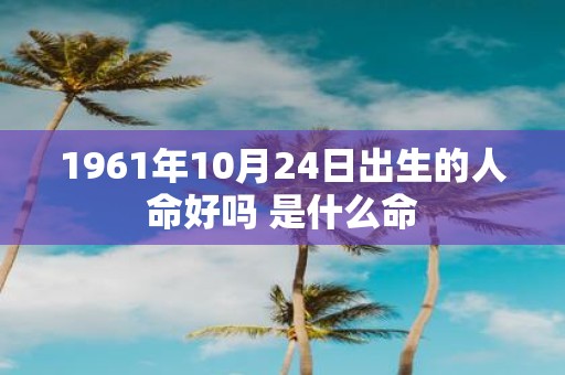 1961年10月24日出生的人命好吗 是什么命