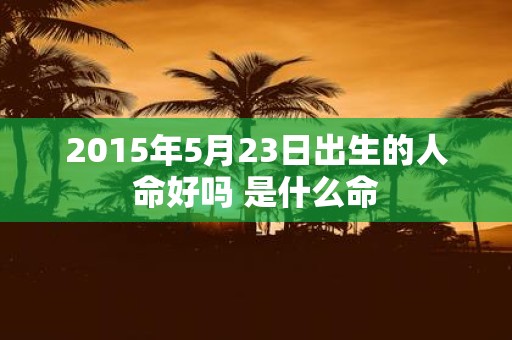 2015年5月23日出生的人命好吗 是什么命