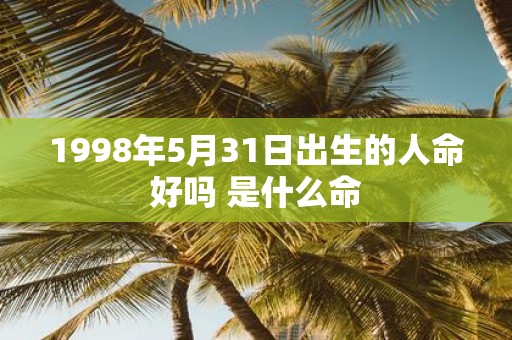 1998年5月31日出生的人命好吗 是什么命