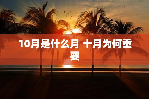 10月是什么月 十月为何重要