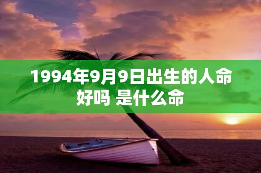 1994年9月9日出生的人命好吗 是什么命