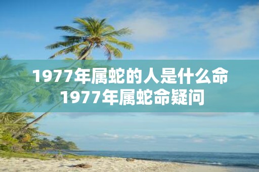 1977年属蛇的人是什么命 1977年属蛇命疑问