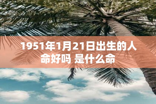 1951年1月21日出生的人命好吗 是什么命