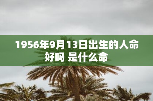 1956年9月13日出生的人命好吗 是什么命