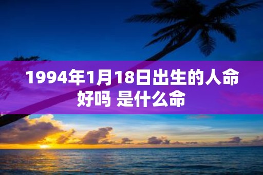1994年1月18日出生的人命好吗 是什么命