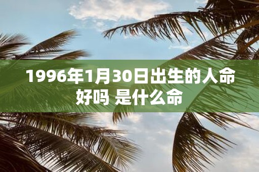 1996年1月30日出生的人命好吗 是什么命