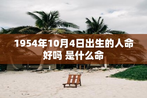 1954年10月4日出生的人命好吗 是什么命