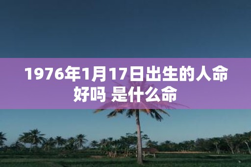 1976年1月17日出生的人命好吗 是什么命