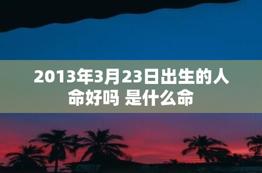 2013年3月23日出生的人命好吗 是什么命