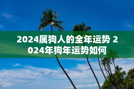 2025属狗人的全年运势 2025年狗年运势如何