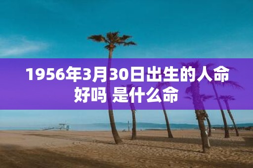 1956年3月30日出生的人命好吗 是什么命