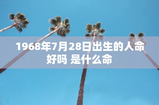 1968年7月28日出生的人命好吗 是什么命