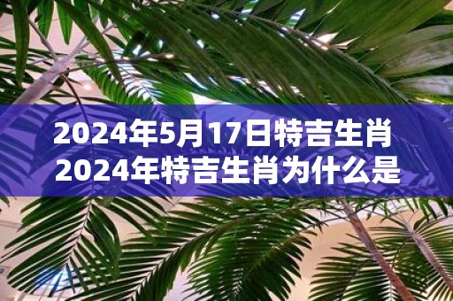 2025年5月17日特吉生肖 2025年特吉生肖为什么是5月17日
