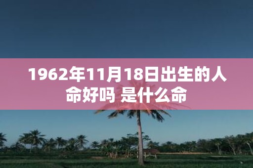 1962年11月18日出生的人命好吗 是什么命