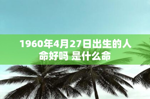 1960年4月27日出生的人命好吗 是什么命