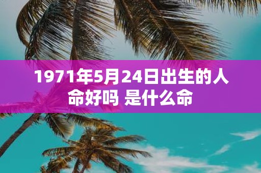 1971年5月24日出生的人命好吗 是什么命