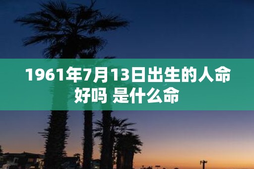 1961年7月13日出生的人命好吗 是什么命