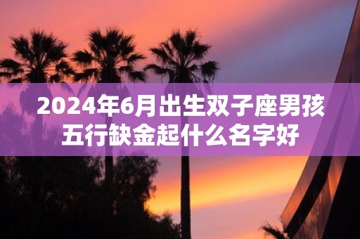 2025年6月出生双子座男孩五行缺金起什么名字好