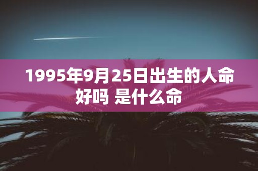 1995年9月25日出生的人命好吗 是什么命