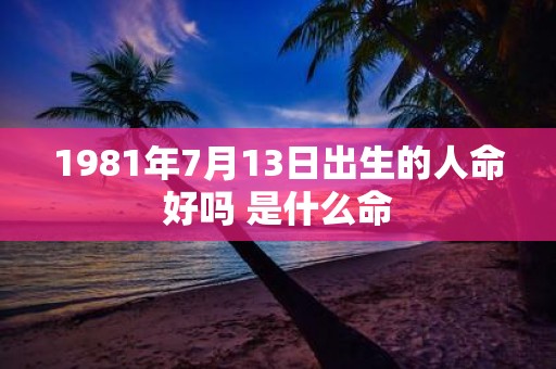 1981年7月13日出生的人命好吗 是什么命