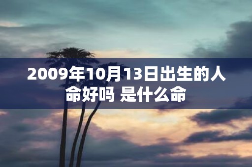 2009年10月13日出生的人命好吗 是什么命