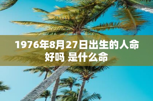 1976年8月27日出生的人命好吗 是什么命