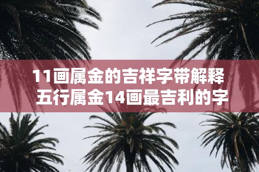 11画属金的吉祥字带解释 五行属金14画最吉利的字