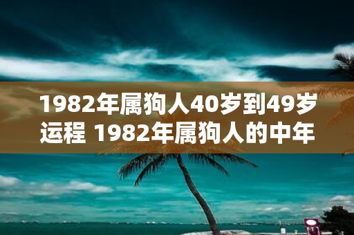 1982年属狗人40岁到49岁运程 1982年属狗人的中年运程如何