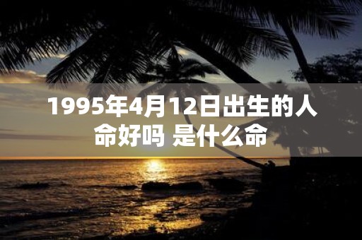1995年4月12日出生的人命好吗 是什么命