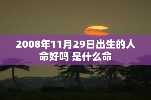 2008年11月29日出生的人命好吗 是什么命