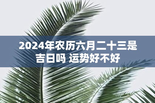 2025年农历六月二十三是吉日吗 运势好不好