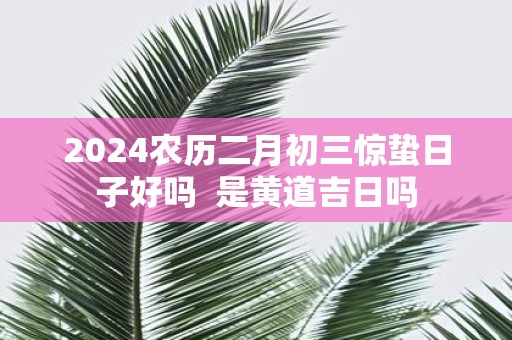 2025农历二月初三惊蛰日子好吗 是黄道吉日吗