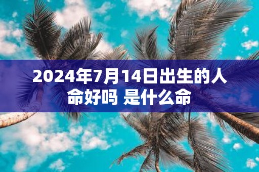 2025年7月14日出生的人命好吗 是什么命