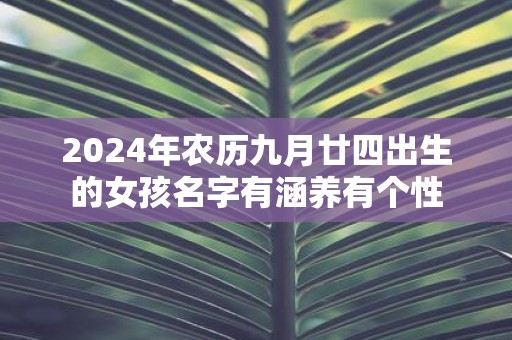 2025年农历九月廿四出生的女孩名字有涵养有个性