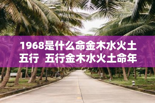1968是什么命金木水火土五行 五行金木水火土命年表