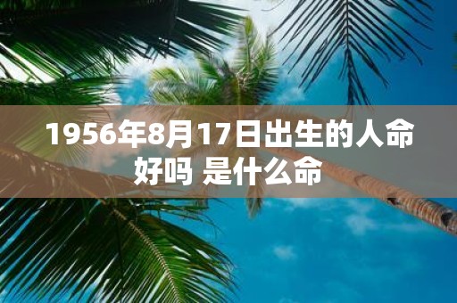 1956年8月17日出生的人命好吗 是什么命