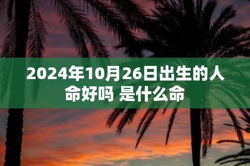 2025年10月26日出生的人命好吗 是什么命