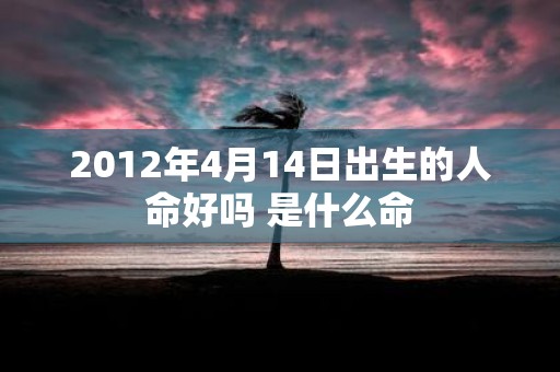2012年4月14日出生的人命好吗 是什么命