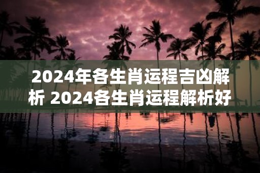 2025年各生肖运程吉凶解析 2025各生肖运程解析好坏如何