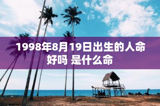 1998年8月19日出生的人命好吗 是什么命