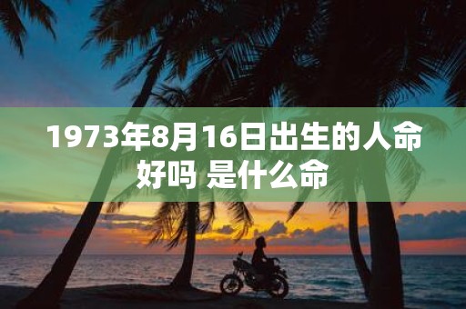 1973年8月16日出生的人命好吗 是什么命