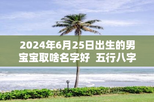 2025年6月25日出生的男宝宝取啥名字好 五行八字查询