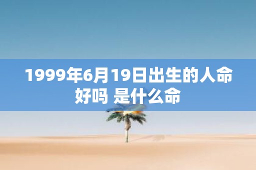 1999年6月19日出生的人命好吗 是什么命